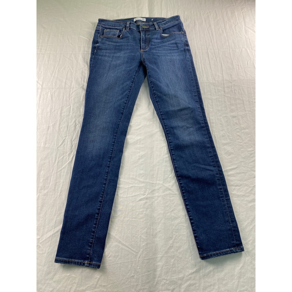 Ann Taylor‎ Loft Modern Skinny Jeans Dark Indigo Blue Denim Size 6 / 28